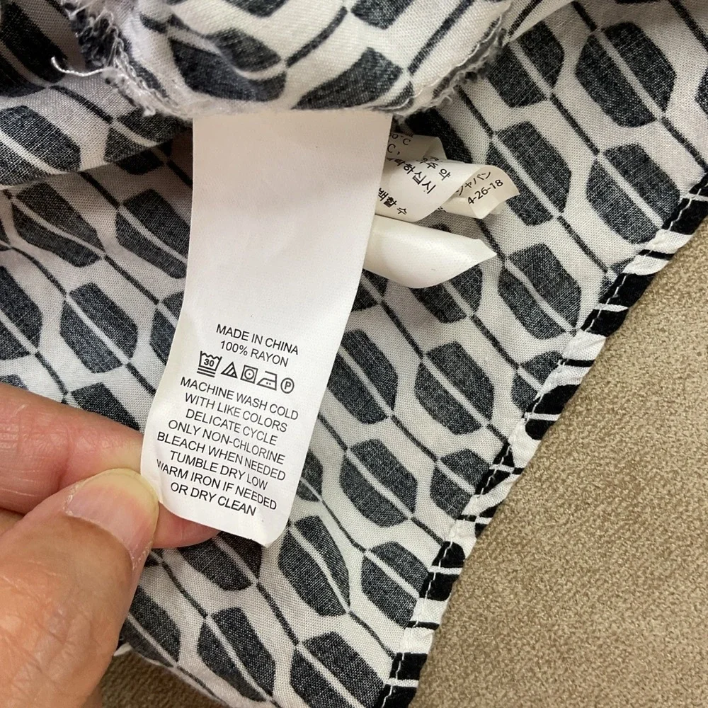 Kate Spade Dress Arrow‎ Stripe Off Shoulder Ruffled Black White Women Sz S
